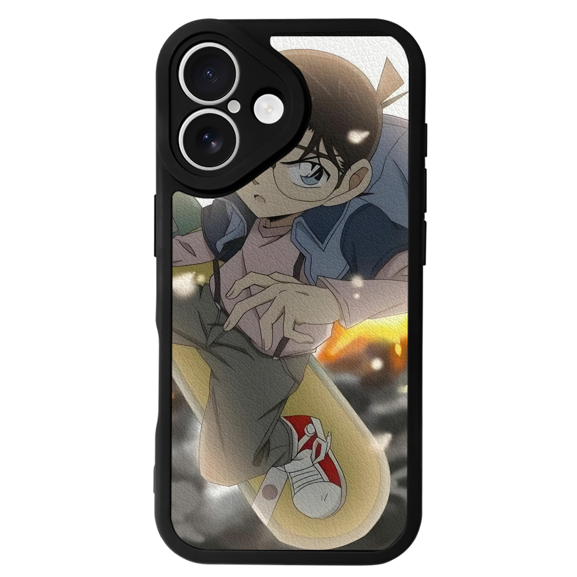 （画像用） 名探偵コナン Detective Conan 【iPhone 16シリーズ対応】シリコンスマホケース（レザー調） 材質：シリコン